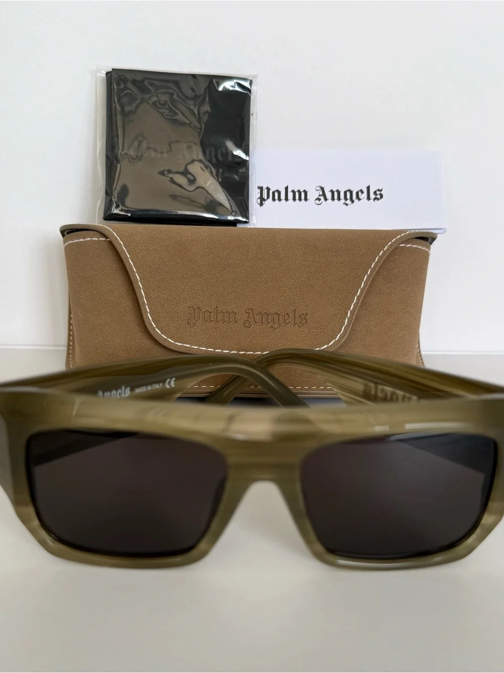 NEW!!! Palm Angels khaki unisex sunglasses PERI005 1807 Authentic